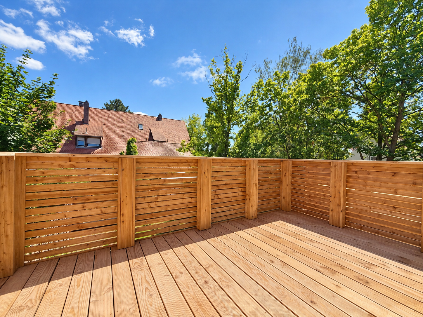 Balkon-Ausblick ins Grüne